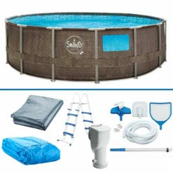 Piscina Swing Elite 4,57 X 1,22 M + Depuradora + Escalera