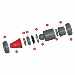 Válvula Antirretorno Bola PVC EPDM Encolar -GRE Ventas despiece valvula antirretorno bola cepex