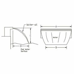Cascada SilkFlow De Astralpool 7 Cascada SilkFlow De Astralpool -GRE Ventas dimensione silkflow