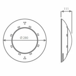 Foco Led Plano RGB Marco Y Mando Astralpool -GRE Ventas lampara plana par56 rgb marco medidas