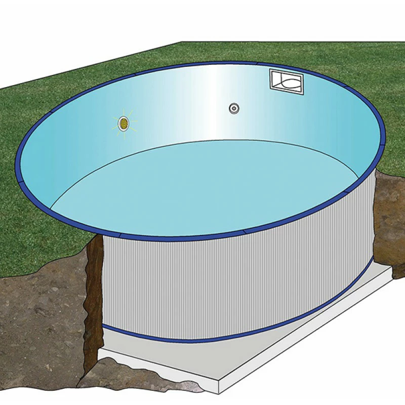 Piscina Gre Starpool Circular Enterrada 120cm 1 Piscina Gre Starpool Circular Enterrada 120cm