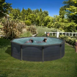 GRE Piscina Starpool Redonda Grafito 120 Cm -GRE Ventas piscina gre starpool circular grafito 460 exterior