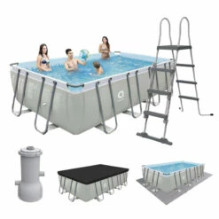 Jilong Piscina Rectangular Steel Frame 5,49 X 2,8 X 1,22