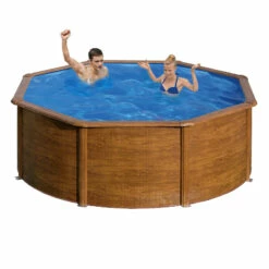 GRE Piscina Starpool Redonda Imitación Madera 120 Cm -GRE Ventas piscina starpool gre acero madera redonda p460w gente