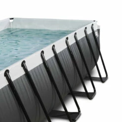 Piscina Black Limited 400x200x122cm -GRE Ventas piscina exit de cuero negro detalle