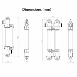 Equipo Ultravioleta Elecro HR-UVC 5 Equipo Ultravioleta Elecro HR-UVC -GRE Ventas ultravioleta hr uvc medidas